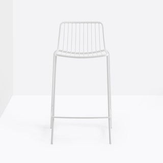 Pedrali Nolita 3658 garden stool with seat H.75 cm. White - Buy now on ShopDecor - Discover the best products by PEDRALI design