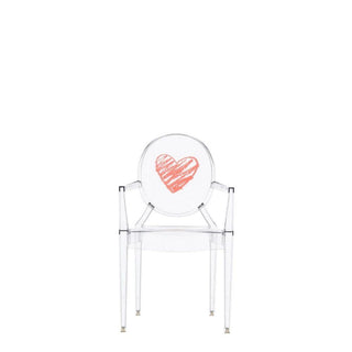 Kartell Lou Lou Ghost Special Edition armchair for children with heart - Buy now on ShopDecor - Discover the best products by KARTELL design