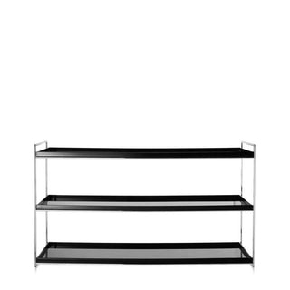 Kartell Trays shelf with chromed steel structure Kartell Black 09 - Buy now on ShopDecor - Discover the best products by KARTELL design