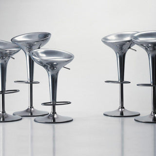 Magis Al Bombo swivel stool in glossy aluminium - Buy now on ShopDecor - Discover the best products by MAGIS design