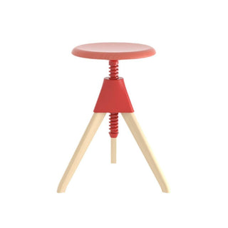 Magis The Wild Bunch Jerry stool in beech Magis Red 1782C - Buy now on ShopDecor - Discover the best products by MAGIS design