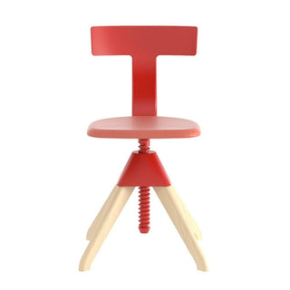 Magis The Wild Bunch Tuffy swivel chair in natural beech Magis Red 1782C - Buy now on ShopDecor - Discover the best products by MAGIS design