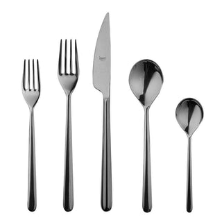 Mepra Linea 5-piece flatware set Mepra Black Gold - Buy now on ShopDecor - Discover the best products by MEPRA design