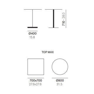 Pedrali Ikon 865 table base black H.71 cm. Buy now on Shopdecor