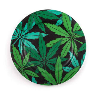 Seletti Blow Weed dinner plate diam. 27 cm. with weed decor - Buy now on ShopDecor - Discover the best products by SELETTI design