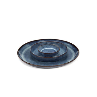 Serax Pure plate raised border dark blue glazed diam. 23.5 cm. - Buy now on ShopDecor - Discover the best products by SERAX design