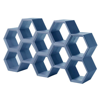 Slide Hexa self supporting bookcase Slide Powder blue FL - Buy now on ShopDecor - Discover the best products by SLIDE design