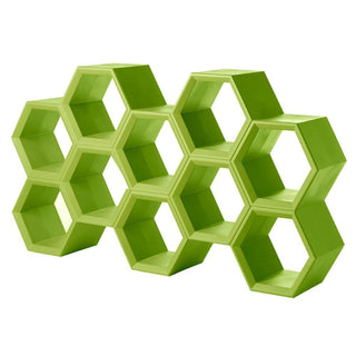 Slide Hexa self supporting bookcase Slide Lime green FR - Buy now on ShopDecor - Discover the best products by SLIDE design