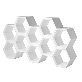 Slide Hexa self supporting bookcase Slide Milky white FT - Buy now on ShopDecor - Discover the best products by SLIDE design